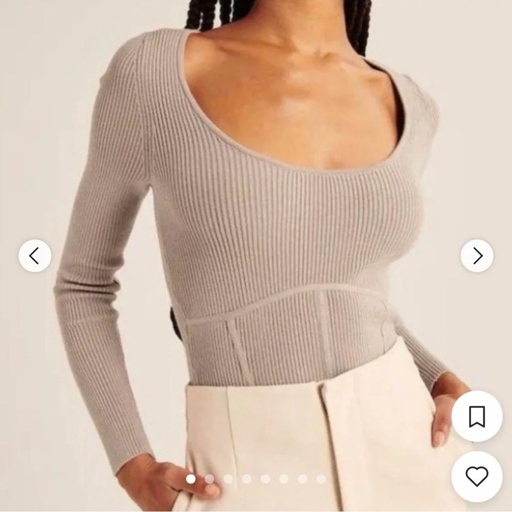 Abercrombie & Fitch Ribbed Knit Corset Style Sweater XS - Picture 1 of 4